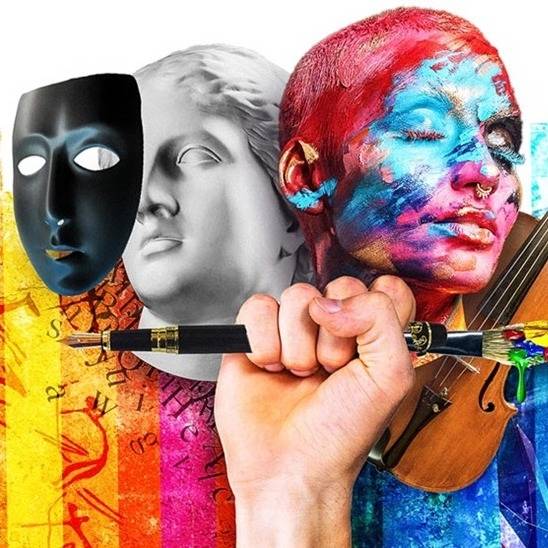 virmuze exhibit Expresiones artísticas: música y caricatura logo main