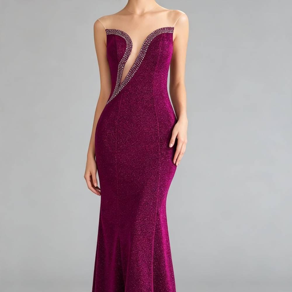 virmuze exhibit The Burgundy Mermaid Gown Built for the Room to Notice (LFNL0646) logo main