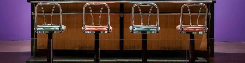 virmuze exhibit Greensboro Lunch Counter Stools logo main banner