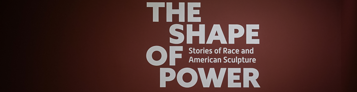 virmuze exhibit The Shape of Power: Stories of Race and American Sculpture logo main banner