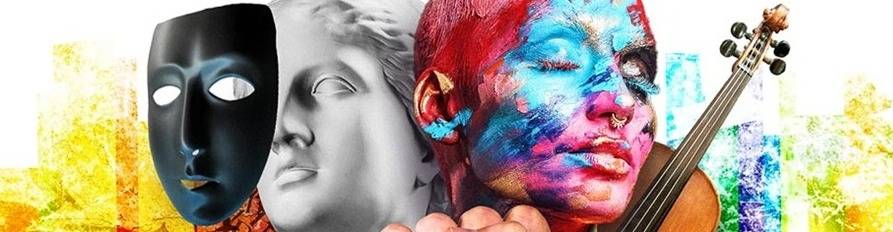 virmuze exhibit Expresiones artísticas: música y caricatura logo main banner