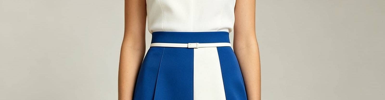 virmuze exhibit White & Blue Color-Block Cocktail Dress: The 2026 Statement logo main banner