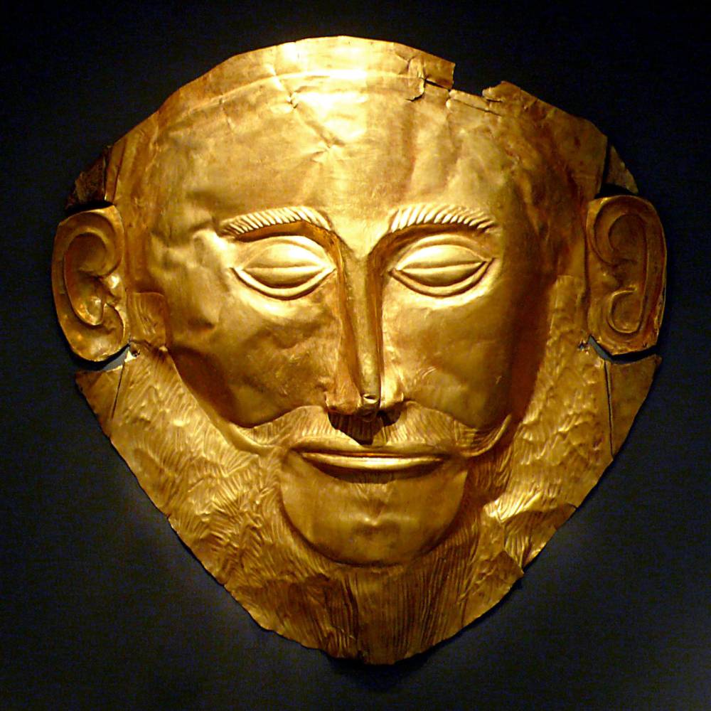virmuze exhibit Agamemnon Mask logo main