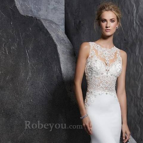 virmuze exhibit la longueur du thé pour une sensation de robe de mariée logo main