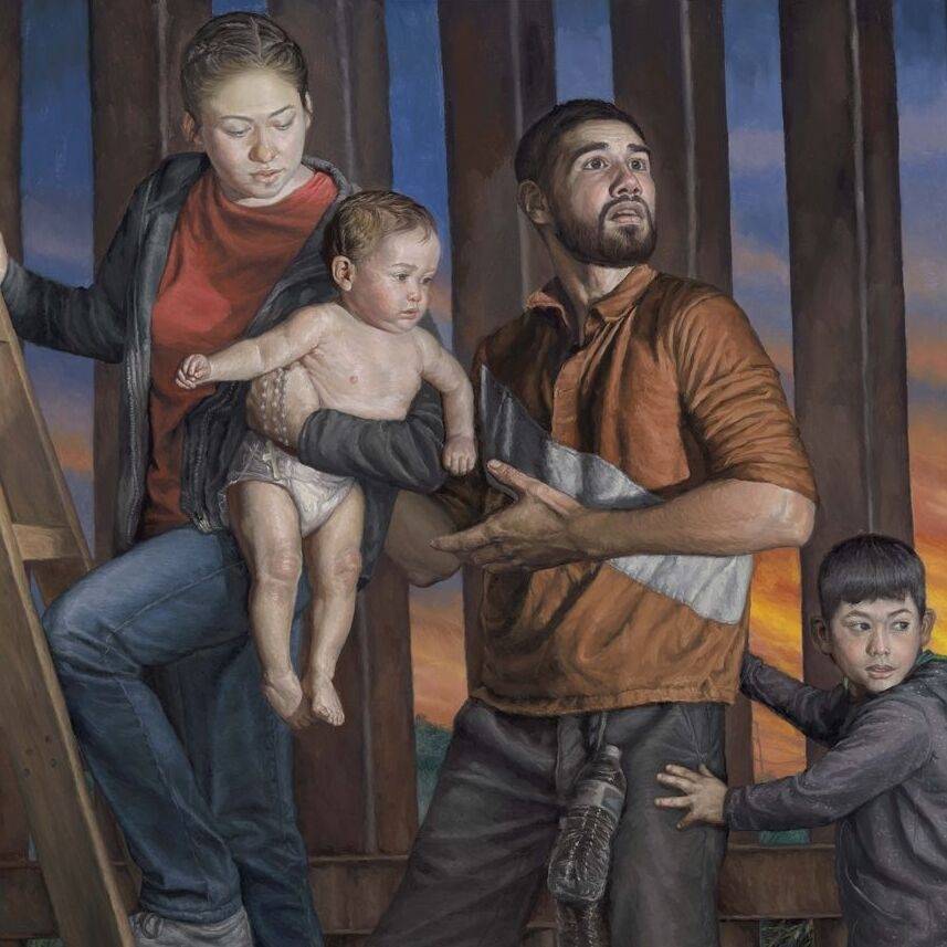 virmuze exhibit Refugees Crossing the Border Wall into South Texas logo main