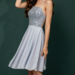 virmuze museum Short Silver Beaded Chiffon Homecoming Dress logo thumbnail